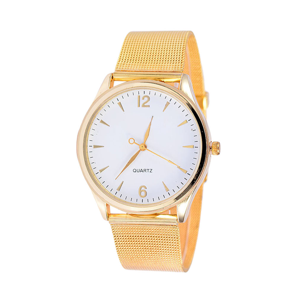 Luxury Watch Gift For Her - 금색 메쉬 밴드가 달린 여성용 쿼츠