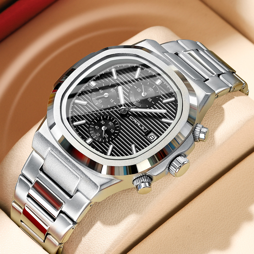 Luxury Watch Maker - CRRJU 남성용 스포츠 쿼츠 시계, 풀