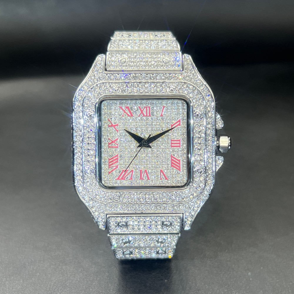 미스폭스 아이스드 아웃 남성 시계 사각형 다이아몬드 핑 - Luxury Watch Iceberg 리뷰 및 가격
