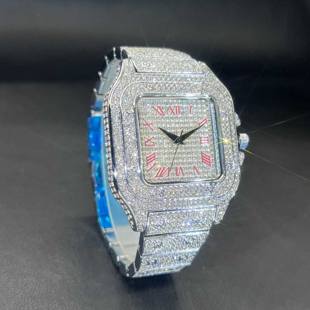 미스폭스 아이스드 아웃 남성 시계 사각형 다이아몬드 핑 - Luxury Watch Iceberg 리뷰 및 가격