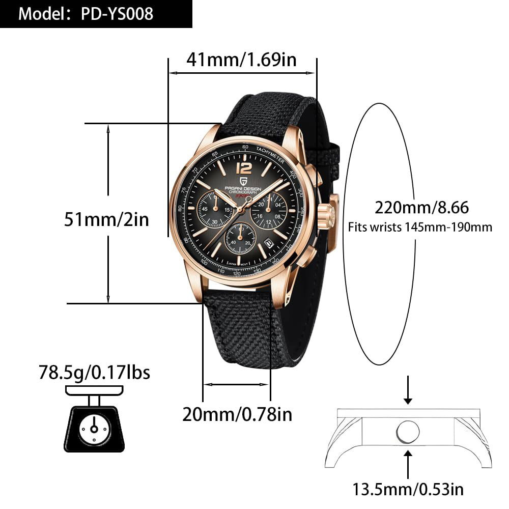 파가니 디자인 신형 남성 시계 41mm 크로노그래프 1 - Luxury Watch Maker 리뷰 및 가격