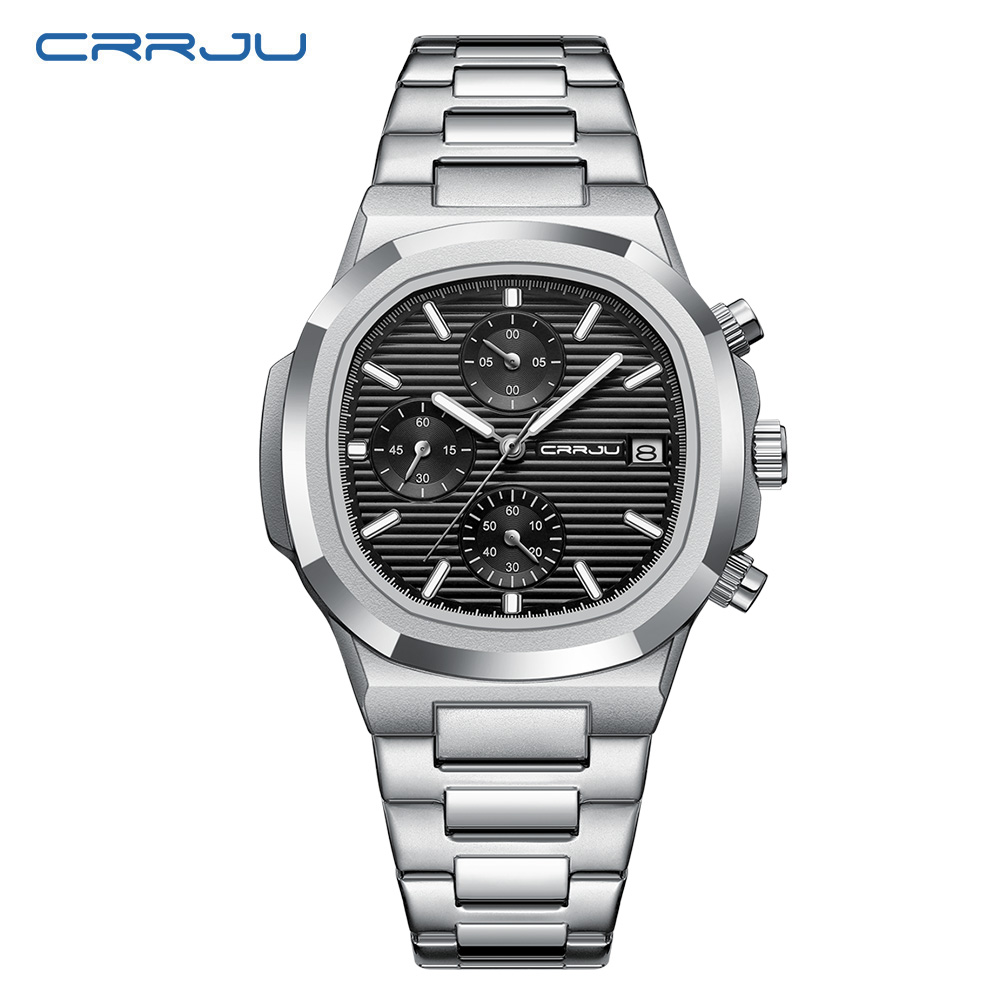 CRRJU 남성용 스포츠 쿼츠 시계, 풀 스틸 방수 크 - Luxury Watch Maker 리뷰 및 가격