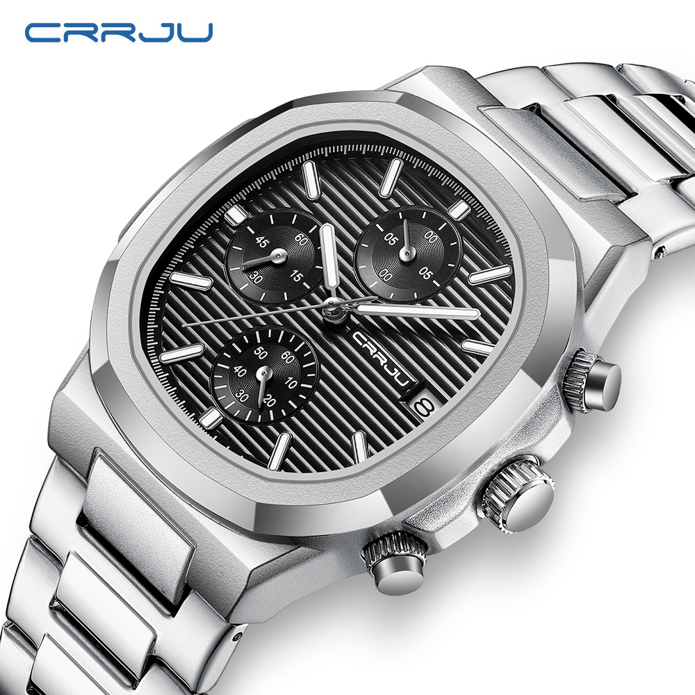 CRRJU 남성용 스포츠 쿼츠 시계, 풀 스틸 방수 크 - Luxury Watch Maker 리뷰 및 가격