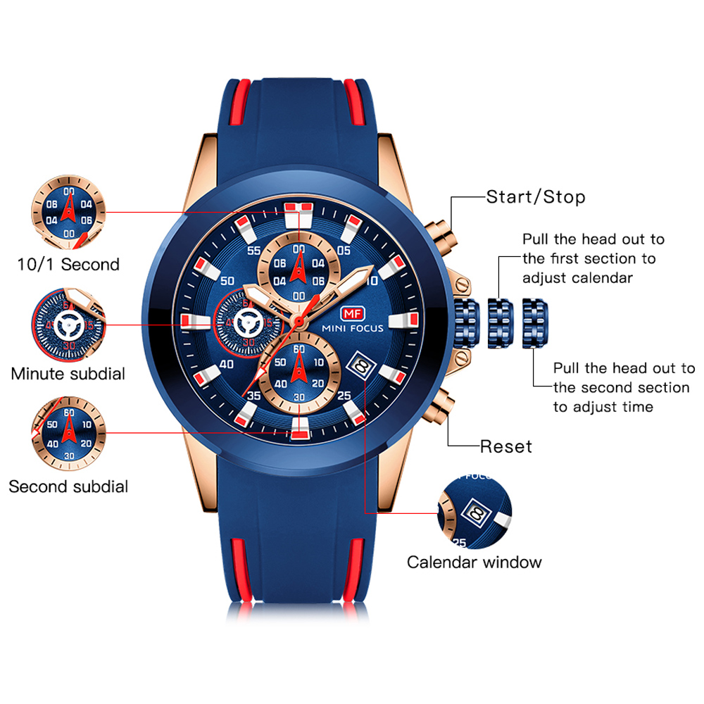MINI FOCUS 남성용 방수 스포츠 손목 시계, 탑 - Luxury Watch Maker 리뷰 및 가격