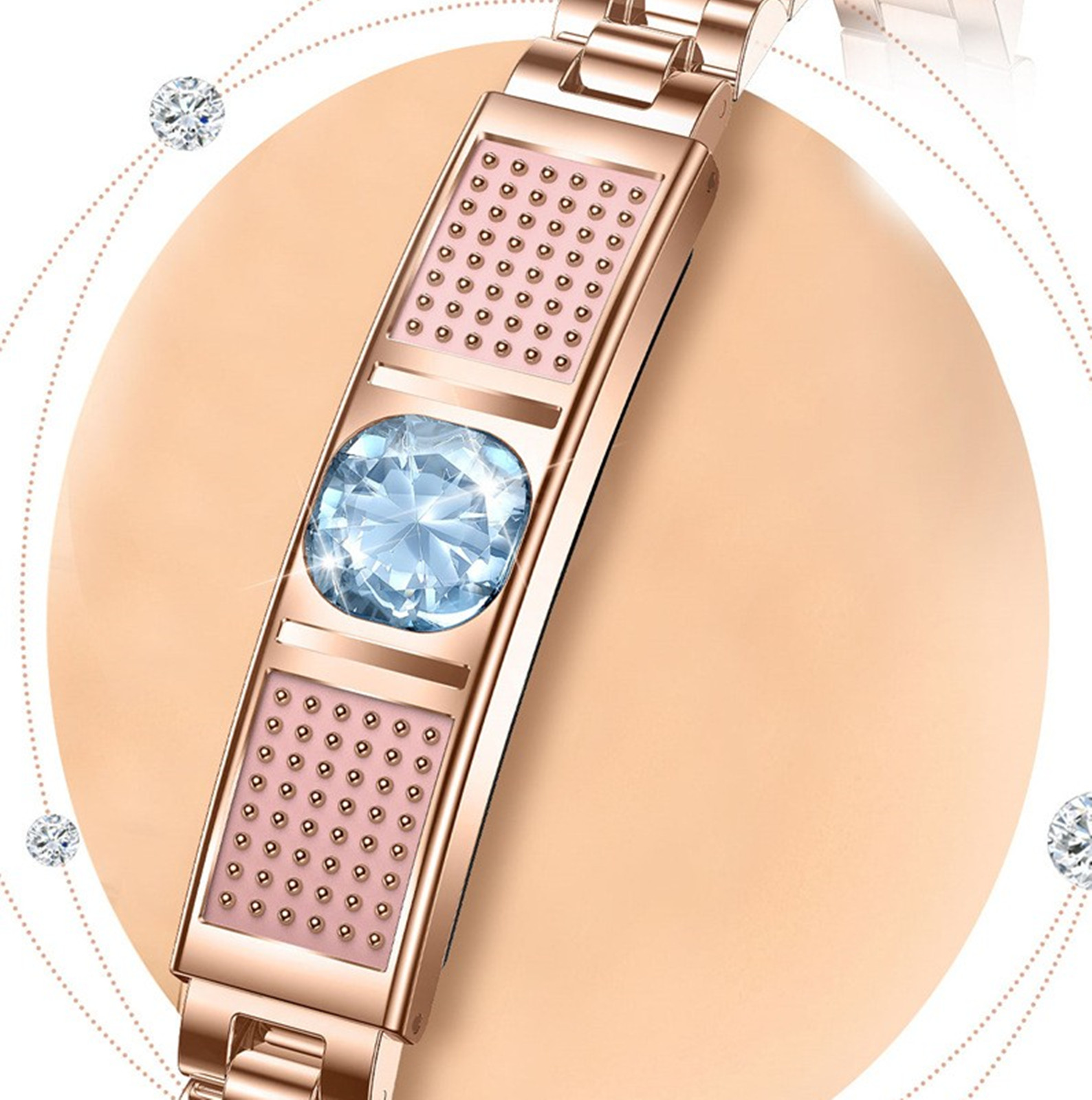여성용 럭셔리 스마트 팔찌, 큰 다이아몬드 심박수 혈중 - Luxury Watch Gift For Her 리뷰 및 가격