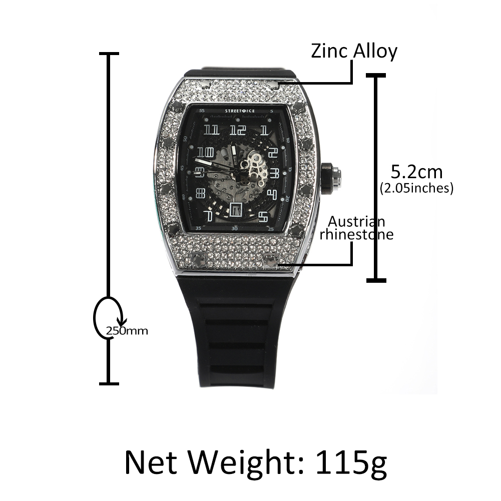 힙합 풀 아이스 스퀘어 남자 시계 스테인레스 스틸 기계 - Luxury Watch Iceberg 리뷰 및 가격