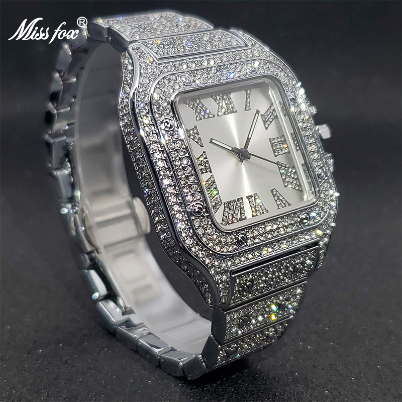 남성용 MISSFOX 스퀘어 시계 럭셔리 디자이너 다이 - Luxury Watch Iceberg 리뷰 및 가격